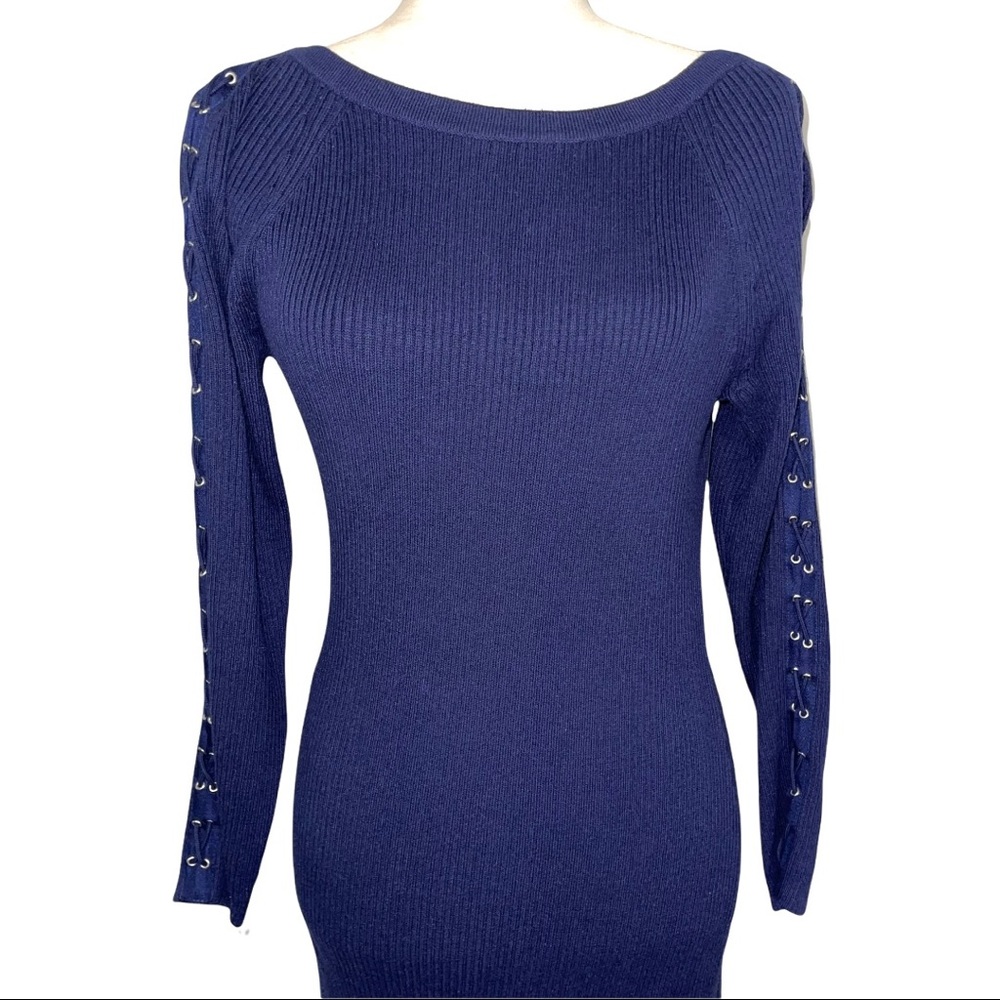 Ralph Lauren Navy Boat neck Long sleeve knit dress M